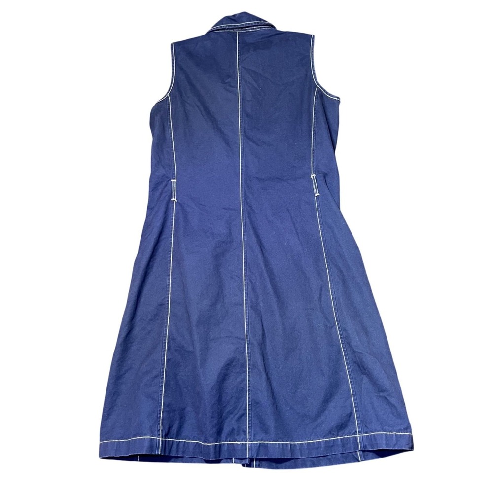Isaac Mizrahi for Target Womens Size Small Sleeveless Dress Blue Button Up Midi - Picture 3 of 16